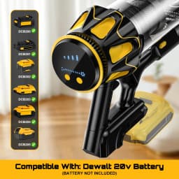 Cordless Vacuum Cleaner for DeWalt 20V Battery, 55KPA /400W Self-Standing Stick Vacuum Cleaners for Floors(Battery Not Included)