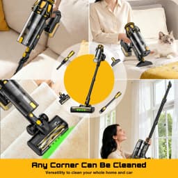 Cordless Vacuum Cleaner for DeWalt 20V Battery, 55KPA /400W Self-Standing Stick Vacuum Cleaners for Floors(Battery Not Included)