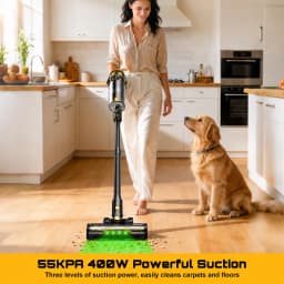 Cordless Vacuum Cleaner for DeWalt 20V Battery, 55KPA /400W Self-Standing Stick Vacuum Cleaners for Floors(Battery Not Included)