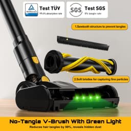 Cordless Vacuum Cleaner for DeWalt 20V Battery, 55KPA /400W Self-Standing Stick Vacuum Cleaners for Floors(Battery Not Included)