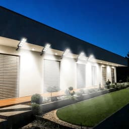 FAMCDC Solar Lights Wall Lamp With Motion Sensor Outdoor Waterproof Lamp for Garden Courtyard Backyard Pathway Street Light