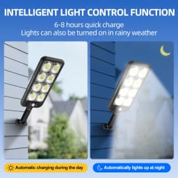 FAMCDC Solar Lights Wall Lamp With Motion Sensor Outdoor Waterproof Lamp for Garden Courtyard Backyard Pathway Street Light