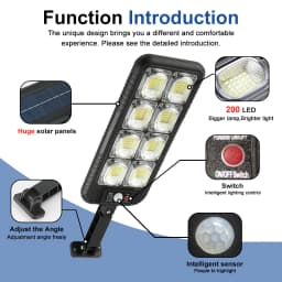 FAMCDC Solar Lights Wall Lamp With Motion Sensor Outdoor Waterproof Lamp for Garden Courtyard Backyard Pathway Street Light