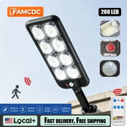 FAMCDC Solar Lights Wall Lamp With Motion Sensor Outdoor Waterproof Lamp for Garden Courtyard Backyard Pathway Street Light