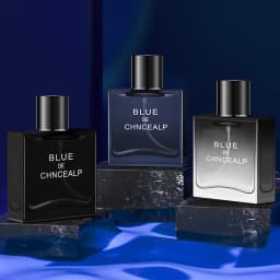 Blue Men's Light Fresh Mint & Lemon Eau De Parfum 50ml Woody Jasmine Cedar Fragrance for Workshops Dating Parties