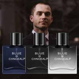 Blue Men's Light Fresh Mint & Lemon Eau De Parfum 50ml Woody Jasmine Cedar Fragrance for Workshops Dating Parties