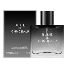Blue Men's Light Fresh Mint & Lemon Eau De Parfum 50ml Woody Jasmine Cedar Fragrance for Workshops Dating Parties