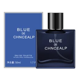 Blue Men's Light Fresh Mint & Lemon Eau De Parfum 50ml Woody Jasmine Cedar Fragrance for Workshops Dating Parties