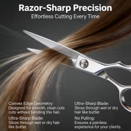 Stainless Steel Hair Thinning Shears Professional Barber Scissors for Precision Cutting Texturizing Layering