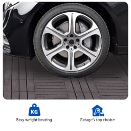 Plastic Interlocking Deck Tiles (84 Pack) - 12"x12" Outdoor Patio Flooring, Decking Tiles for Poolside, Backyard, Balcony