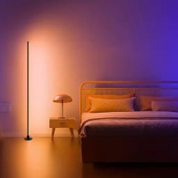 Modern RGB Corner Floor Lamp Smart APP Control Dimmable Color Changing Ambient Light for Bedroom Living Room Gaming