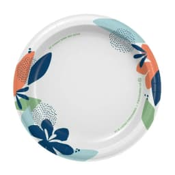 Disposable Paper Plates, 8.5", Multi-Color, 100 Count