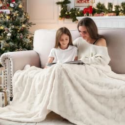 ROSEKIND Soft Taffeta Blanket, Warm Versatile for Bed Sofa Office and Camping, An Elegant Home Decor with Various Colors