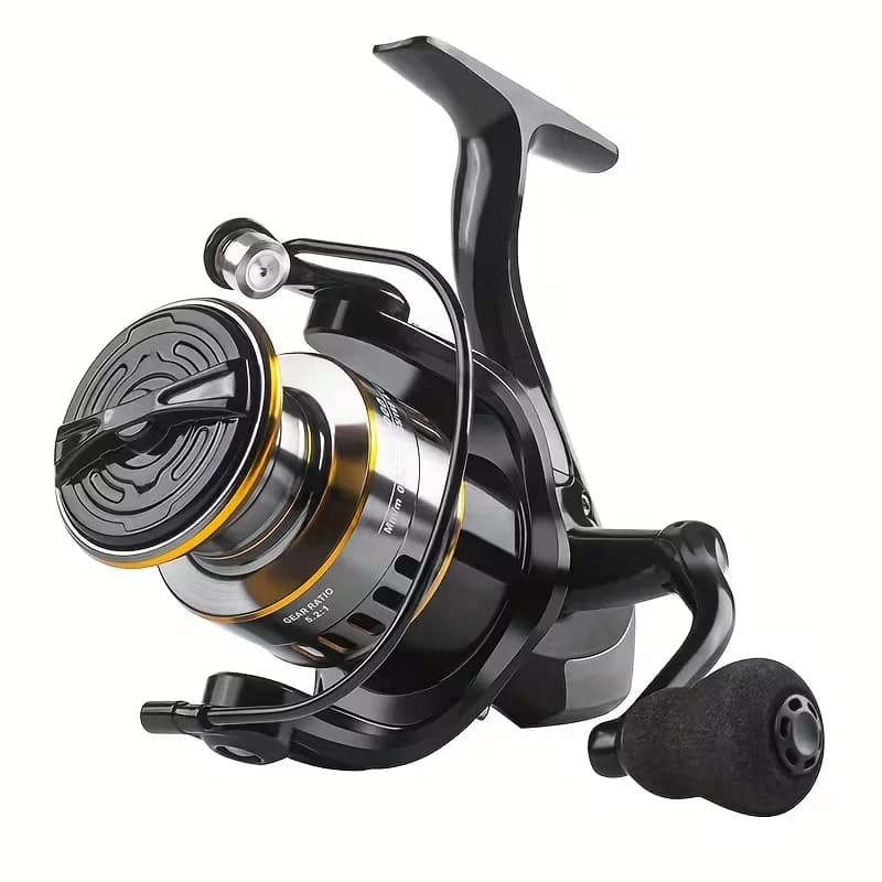 1pc Fishing Reel with a Spinning Wheel, Aluminum Alloy Wire Cup, Aluminum Alloy Rocker Arm, 5.2:1 Gear Ratio, 22.05 Pounds of Resistance, Smooth and Sensitive Outlet, Left and Right Interchangeable Rotating Fishing Reel