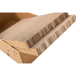 Corrugated cardboard cat scratching board, scratching board, reversible, 16.5 inches × 10.4 inches, with catnip, 4-pack