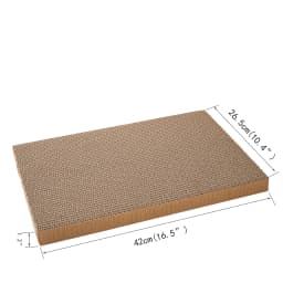 Corrugated cardboard cat scratching board, scratching board, reversible, 16.5 inches × 10.4 inches, with catnip, 4-pack