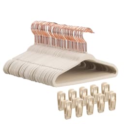 Baby Velvet Hangers 30/50 Pack - 11 Inch Premium Felt Non Slip Kids Hanger for Infant & Toddler Clothes - 0.2" Slim Space-Saving Baby Felt Hangers for Children's Closet with 10 Clips