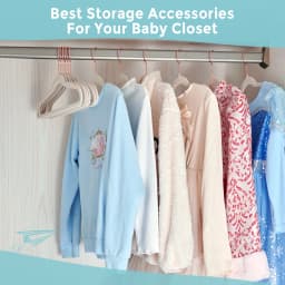 Baby Velvet Hangers 30/50 Pack - 11 Inch Premium Felt Non Slip Kids Hanger for Infant & Toddler Clothes - 0.2" Slim Space-Saving Baby Felt Hangers for Children's Closet with 10 Clips