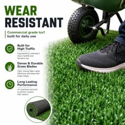 4 ft X 40 ft, 0.4 in Artificial Grass Carpet, Realistic Fake Grass Mat for Patio, Yard, Balcony, Garden, and Pet Area
