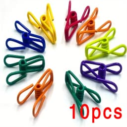 10/20/50Pcs, Colorful Metal Sealing Clips, Multi-Purpose Reusable Storage Clips For Bread, Sealing Bags, Clothes, Documents