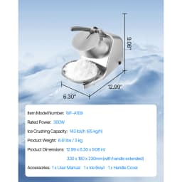 SucceBuy Ice Crusher Machine Stainless Steel Shaved Ice Machine with Bowl and Cover Ice-Shaver for Home and CommercialUse Silver