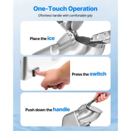 SucceBuy Ice Crusher Machine Stainless Steel Shaved Ice Machine with Bowl and Cover Ice-Shaver for Home and CommercialUse Silver