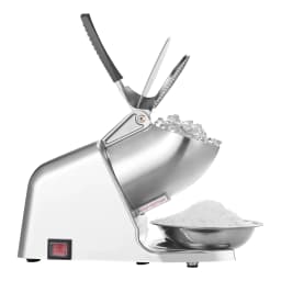 SucceBuy Ice Crusher Machine Stainless Steel Shaved Ice Machine with Bowl and Cover Ice-Shaver for Home and CommercialUse Silver