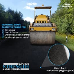 Heavy-duty non-woven geotextile, suitable for gardens, flower beds, soil separation, surface coverage, and lawn beautification