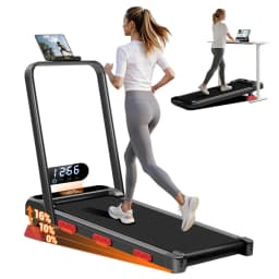 EviTrend Z1F 3-in-1 Foldable Treadmill with 16% Incline, 3 Manual Incline Levels, 2.5HP Quiet Brushless Motor, 10km/h Max Speed, 136kg Capacity, 39cm Wide Running Belt, 6 Shock Absorbers, LED Display, for Home & Office, Local Delivery