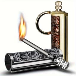 Vintage Permanent Lighter 10000Strikes Flint Metal Match Waterproof Reusable Fire Starter Portable Outdoor Camping Ignition Tool