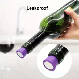 1pc Random Color Wine Stoppers Silicone Beverage Bottle Sealer Soft Tapered Wine Bottle Plug Leakproof Champagne Fresh Keeping Corks Kitchen Bar Tools