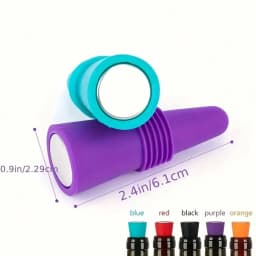 1pc Random Color Wine Stoppers Silicone Beverage Bottle Sealer Soft Tapered Wine Bottle Plug Leakproof Champagne Fresh Keeping Corks Kitchen Bar Tools