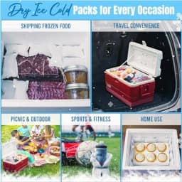 Shipping Cold Packs Dry Ice for Shipping Frozen Food, Flexible Cold Ice Pack Sheets for Coolers, Long Lasting Freezer Ice Packs