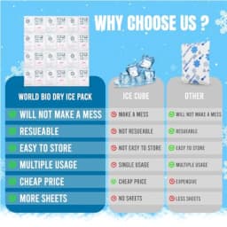 Shipping Cold Packs Dry Ice for Shipping Frozen Food, Flexible Cold Ice Pack Sheets for Coolers, Long Lasting Freezer Ice Packs