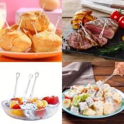 100PCS Disposable Plastic Fruit Forks, YEAJOIN Mini Cake Forks Tasting Appetizer Cocktail Forks Picks Small Dessert Food Picks Sticks