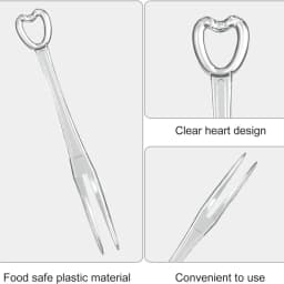 100PCS Disposable Plastic Fruit Forks, YEAJOIN Mini Cake Forks Tasting Appetizer Cocktail Forks Picks Small Dessert Food Picks Sticks