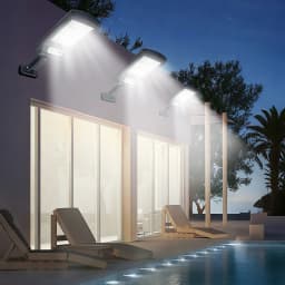 2Pcs New Solar Street Lights, Wall Lights, Post Lights, with White Light/Three-Level Adjustable Remote Control, Outdoor Street Lights with Smart Motion Sensor, Three Modes of White Light, Suitable for Outdoor Use, Garden Lighting, Landscape Door Sensor Lights