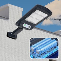 2Pcs New Solar Street Lights, Wall Lights, Post Lights, with White Light/Three-Level Adjustable Remote Control, Outdoor Street Lights with Smart Motion Sensor, Three Modes of White Light, Suitable for Outdoor Use, Garden Lighting, Landscape Door Sensor Lights
