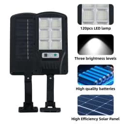 2Pcs New Solar Street Lights, Wall Lights, Post Lights, with White Light/Three-Level Adjustable Remote Control, Outdoor Street Lights with Smart Motion Sensor, Three Modes of White Light, Suitable for Outdoor Use, Garden Lighting, Landscape Door Sensor Lights