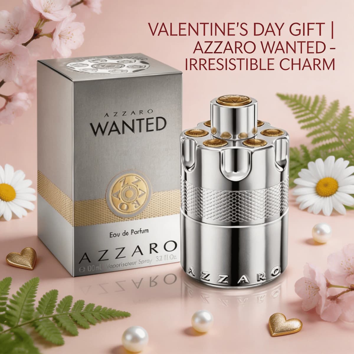 Azzaro Wanted Eau De Parfum, Energizing & Intense Men's Cologne, Woody Aromatic & Spicy Fragrance, Long Lasting Scent with Juniper Berries, Sage and Vetiver