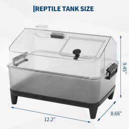 Small Reptile Terrarium Kit With Lid, Acrylic Tank, Heating Pad, Hygrometer, Hide & Bowl For Gecko Lizard Tarantula Frog Crab