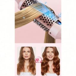 Hair Styling Tool: 2-In-1 Hot Air Brush For Straight/Curly Hair, Voluminous Looks & Perfect Bangs