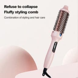 Hair Styling Tool: 2-In-1 Hot Air Brush For Straight/Curly Hair, Voluminous Looks & Perfect Bangs
