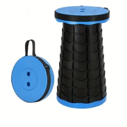 1 Portable Collapsible Stool – Lightweight, Retractable Chair for Outdoor Camping, Fishing, and Indoor Kitchen Use (Max Load 400 lbs, Rainbow Color) – Easter Gift