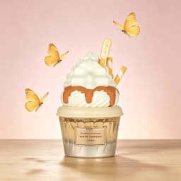 Lattafa Whipped Pleasure Give Me Gourmand EDP Perfume For Women Rich Buttery Caramel Milky Vanilla Gourmand Aroma Long Lasting Unique Gradient Beige Cup Bottle With Orange Striped Straw Decor Daily Dating Present