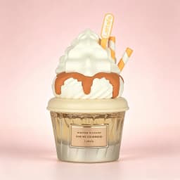 Lattafa Whipped Pleasure Give Me Gourmand EDP Perfume For Women Rich Buttery Caramel Milky Vanilla Gourmand Aroma Long Lasting Unique Gradient Beige Cup Bottle With Orange Striped Straw Decor Daily Dating Present