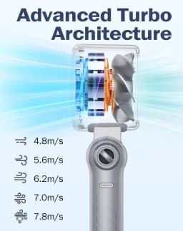 With a Hand-Held Fan Belt, USB-C Rechargeable Personal Fan, Battery-Powered Portable Fan, Mini Pocket Fan Suitable for Women, Men, Makeup, Travel, Office, and Outdoor Use.