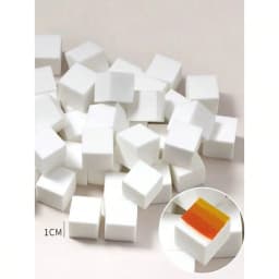 100pcs Mini Sponge Blocks With 4-Claw Tweezer, Nail Art Gradient Color Sponge, Gradient Nail Polish Tools