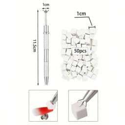 100pcs Mini Sponge Blocks With 4-Claw Tweezer, Nail Art Gradient Color Sponge, Gradient Nail Polish Tools