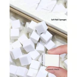 100pcs Mini Sponge Blocks With 4-Claw Tweezer, Nail Art Gradient Color Sponge, Gradient Nail Polish Tools